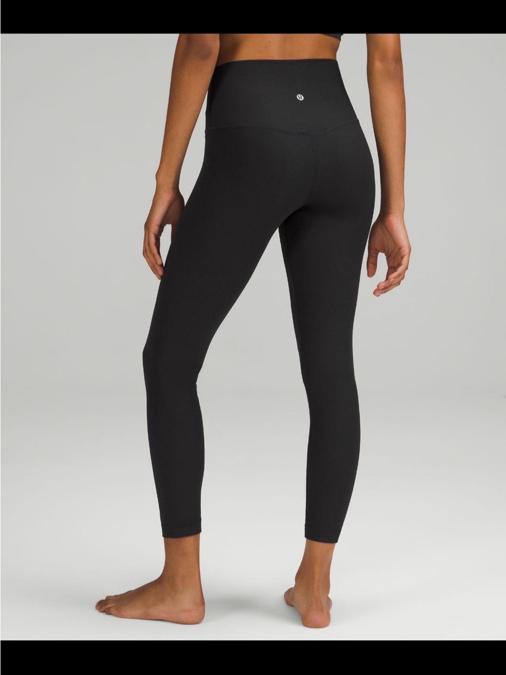 lululemon athletica Black Ribbed High-Rise Leggings